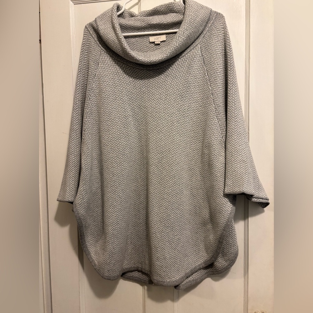 Loft oversized gray poncho